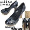 ALEXANDER McQUEEN High Heel Pumps 36.5 23.5 Navy Luxury Shoes