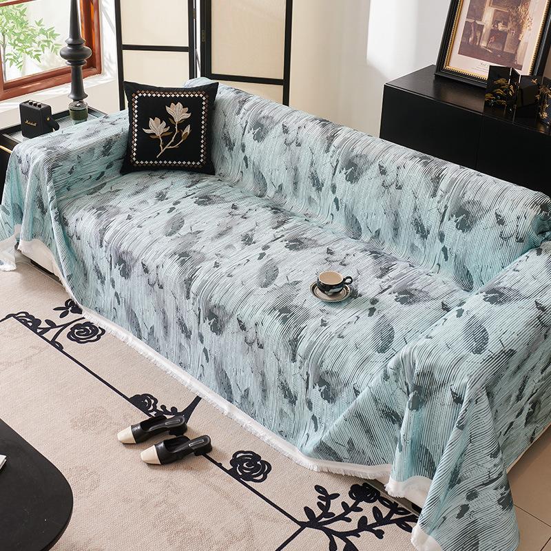 Simple Cool Summer Sofa Towel Impression Moyun All-Inclusive Sofa Cover Dust Cover One-Piece Sofa Cover Cloth