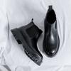 Fashion Chelsea Boots Fashion Leather Gentleman Stress Shoes Men Business Driving Shoes Handmade Black chaussure Party Flats Dress Shoes