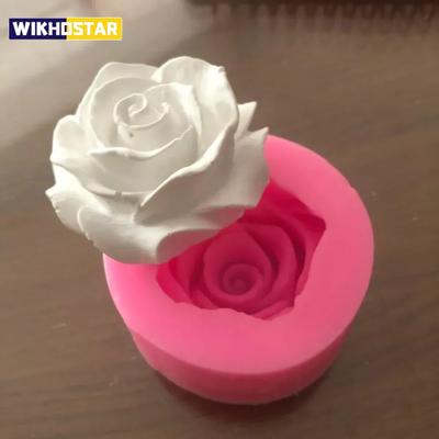 3D rózsavirág alakú torta fondant szilikon forma virág gyertyaforma Cupcake zselés cukorka csokoládé dekoráció sütőeszköz forma