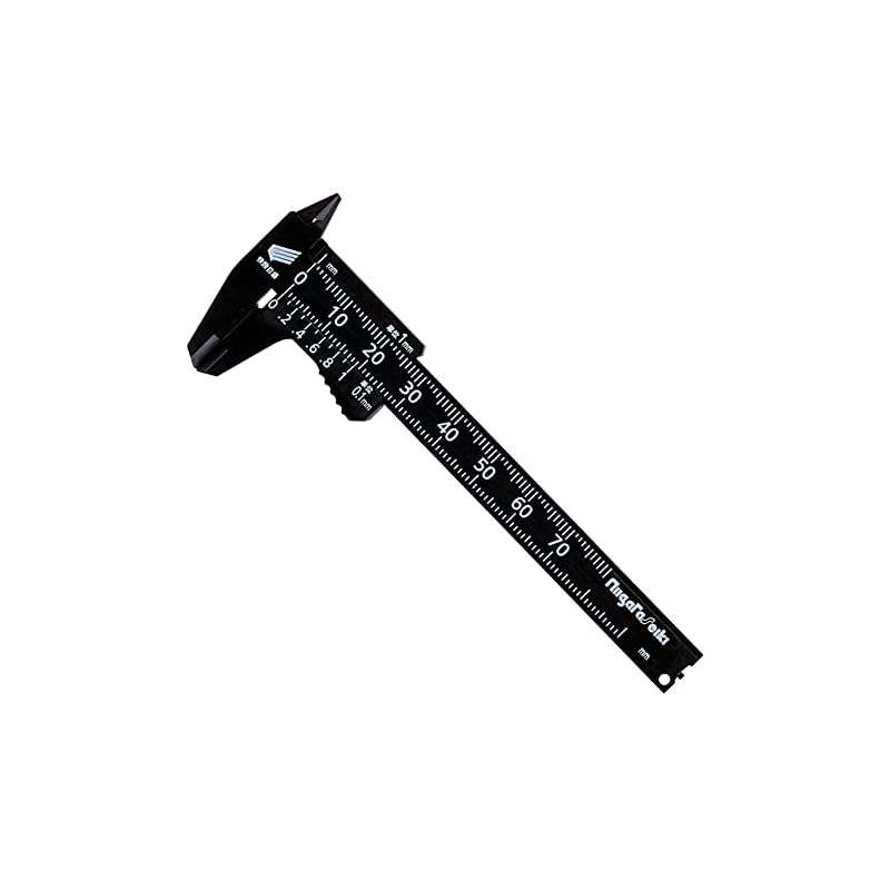 Niigata Seiki SK Plastic Caliper, Lightweight, Quick-Reading Scale, 70mm, PC-70KD, with Depth Bar, Black