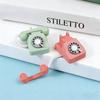 1/12 Dollhouse Miniature Metal Vintage Telephone For Living Room Bedroom Furniture Pretend Play Landscape Decor Ornament