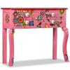 Day and Night - Day and Night Hand Painted Pink Mango Solid Wood Console Table