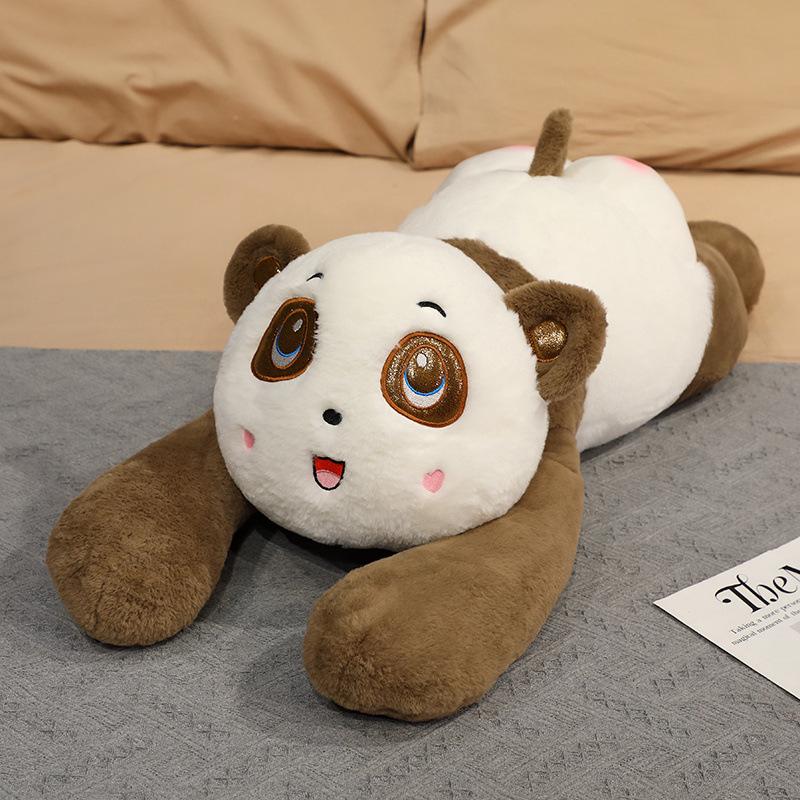 Cute lying animal rabbit teddy bear throw pillow plush toy doll panda doll children soothing rag doll