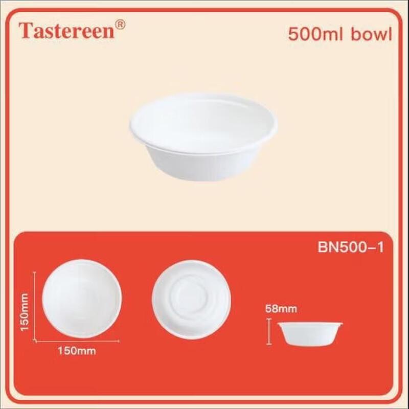 MEIDI Disposable Kraft Paper Bowls with Lids