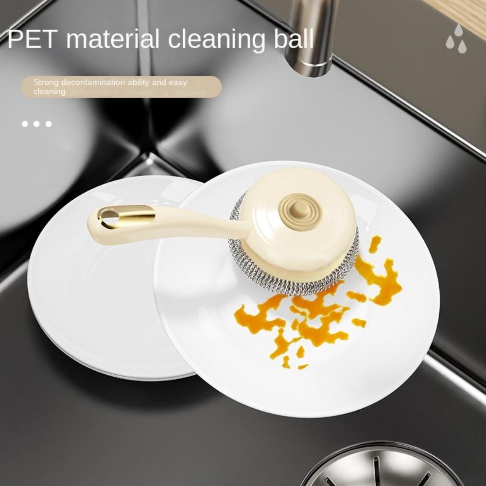 

Liquid Pot Washer Long Handle Dish Washer Durable Pot Brush Kitchen