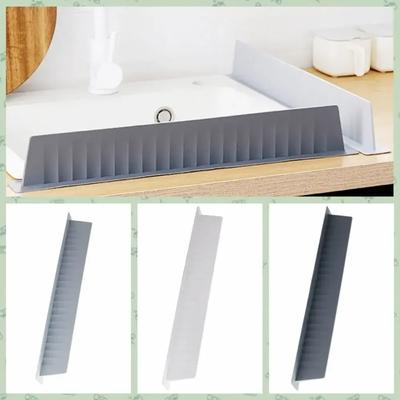 Reusable Silicone Sink Splash Guard With Suction Cup Prevent Water Kitchen Countertop Heightenin Bar Water Baffle Plate