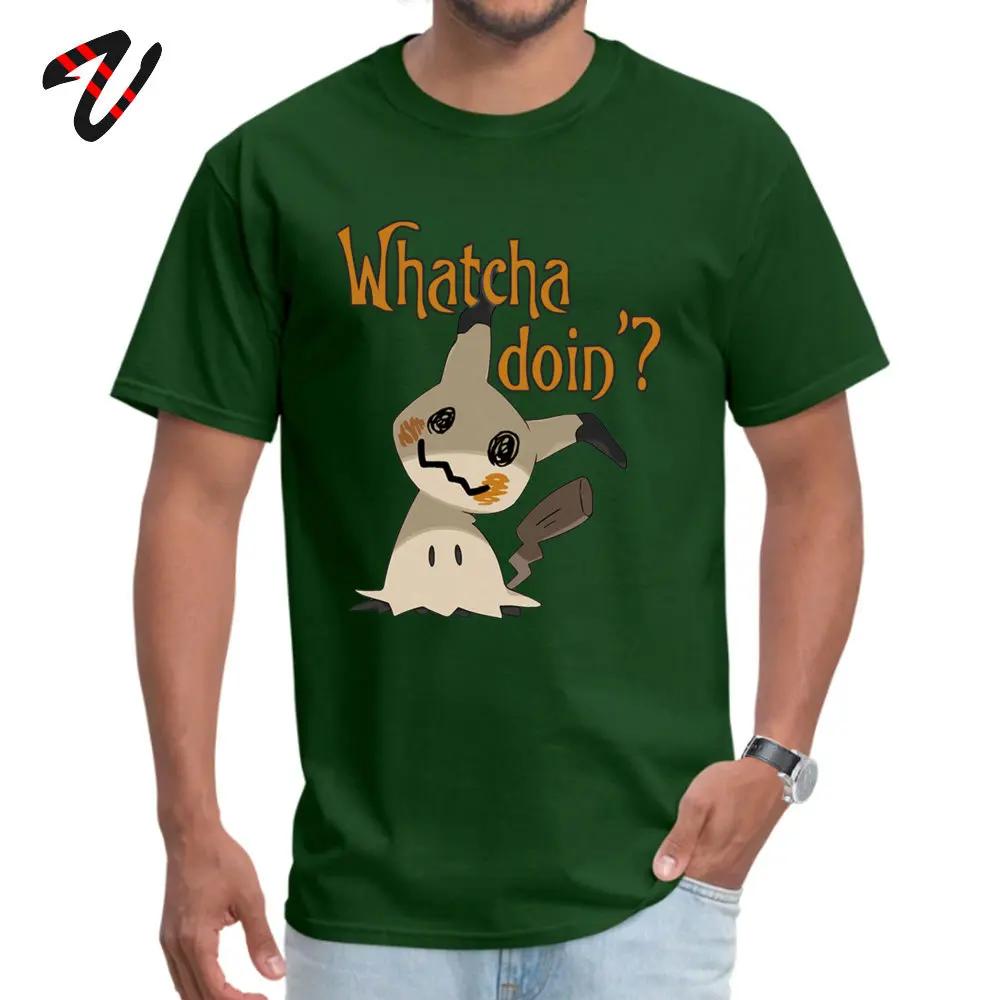 Slim Fit Men TShirt Whatcha doin Mimikyu Casual T Shirt Greyhound Short Sleeve Casual Tops Tees ONeck Wholesale Tshirt Funny
