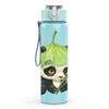 1PC Panda Under Green Leaf Canopy Pattern 750ml Color Plastic Sports Water Bottle Leakproof Flip Straw Lid Suitable for Sports Office Home Use
