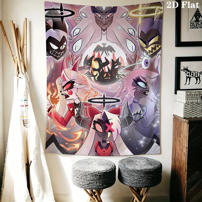 Hazbin Hotel Pattern Home Decor Tapestry, Wall Hanging, Decorative RV Wall Cloth.XGT0914288