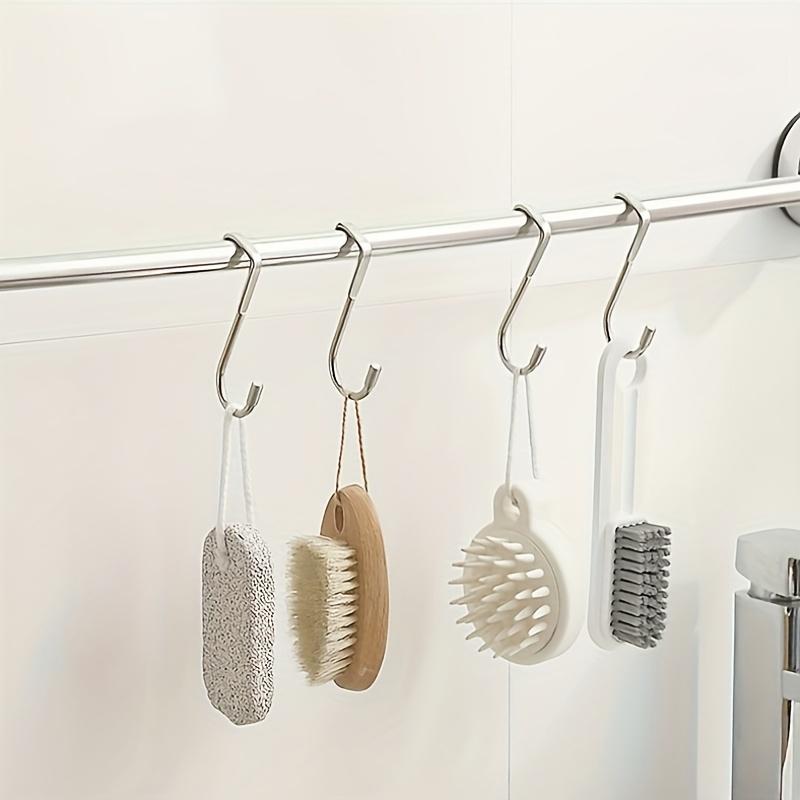 1Pcs Double S-Hooks Stainless Steel Easy No-Punch Installation Versatile Cabinet Door Hangers