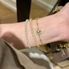 Old Money Wind Copper Coin Necklace Collarbone Chain Fashionable Light Luxury Diamond-Encrusted Money Bracelet Coin Earrings Earrings Women