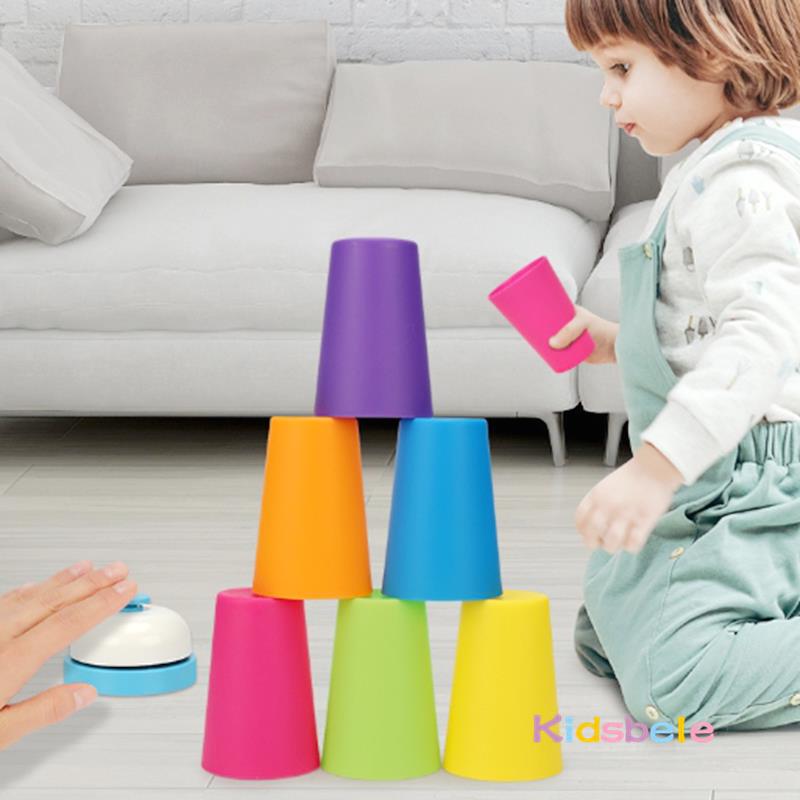 Training Game Classic Stacked Block Party Game Montessori Educational Intellectual Enlightenment Stacking Cup Speed Toy for Kids