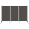 VidaXL Room Divider 3 Panels, 260x180 Cm, Polyester Fabric & Iron Structure, Anthracite, Foldable Privacy Screen, 320733