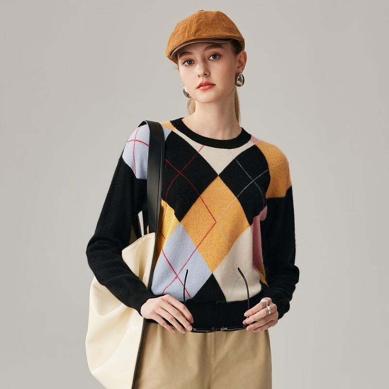 Zhaojun Damen-Pullover aus 100 % Kaschmir mit Rundhalsausschnitt