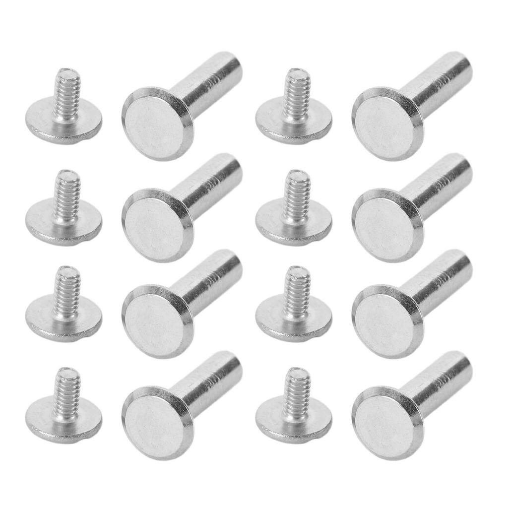 100 Pairs M2 Rivet Set Stainless Steel Flat Round Hex Socket Hd Stud Set for Construction Woodworking