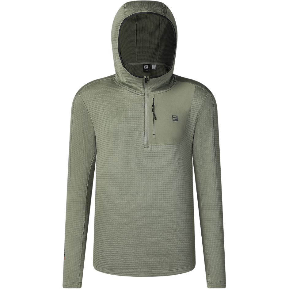 

Fila Explorer Однотонная толстовка с капюшоном Спортивная модная футболка с длинным рукавом Мужские топы Зеленый A11M447201F XL