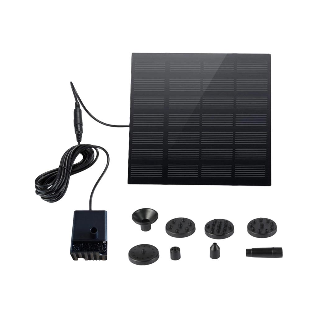 Floating Solar Fountain Pump for Bird Baths Garden Water Features Pool Pond Floating Water Sprinkler with Multiple Nozzle Attachments