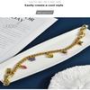 1Pc Shining Cartoon Keychain Bag Chain Colorful  Car Key Chain Metal Key Ring Exquisite Gifts Souvenirs Car Pendant