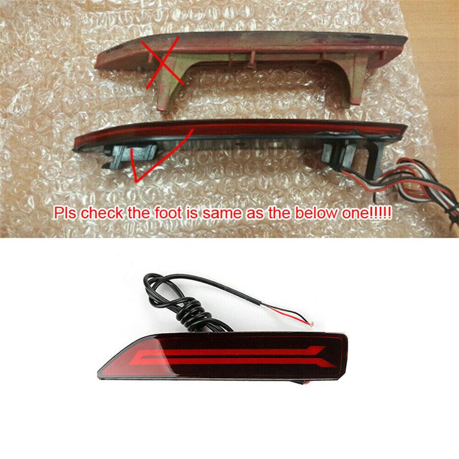 2x LED Rear Bumper Reflector Light Brake Lamp For Honda CRV 2007-09 City 2012-14