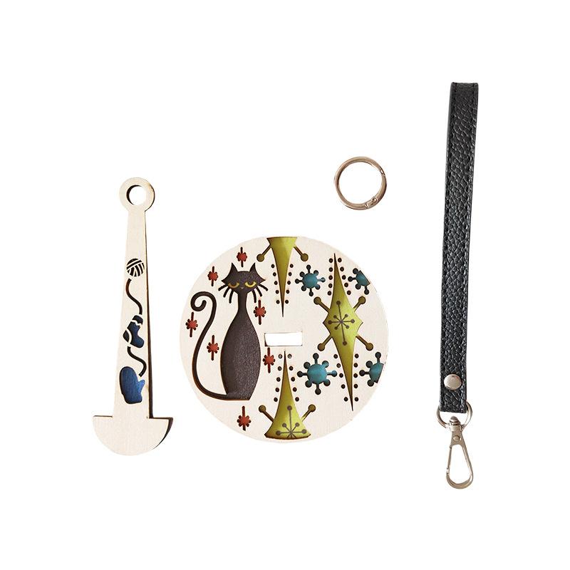 Hölzerner Garnhalter - Tragbares Handgelenk-Strickwerkzeug, Handgemachtes Weihnachtsgeschenk für Mama & Freundin, Halloween Bastelzubehör