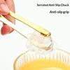 3Pcs Stainless Steel Ice Clamp Thick Anti Slip Ice Clip Fruit Coffee Cube Sugar Clip Toothed Food Clip Kitchen Accessories