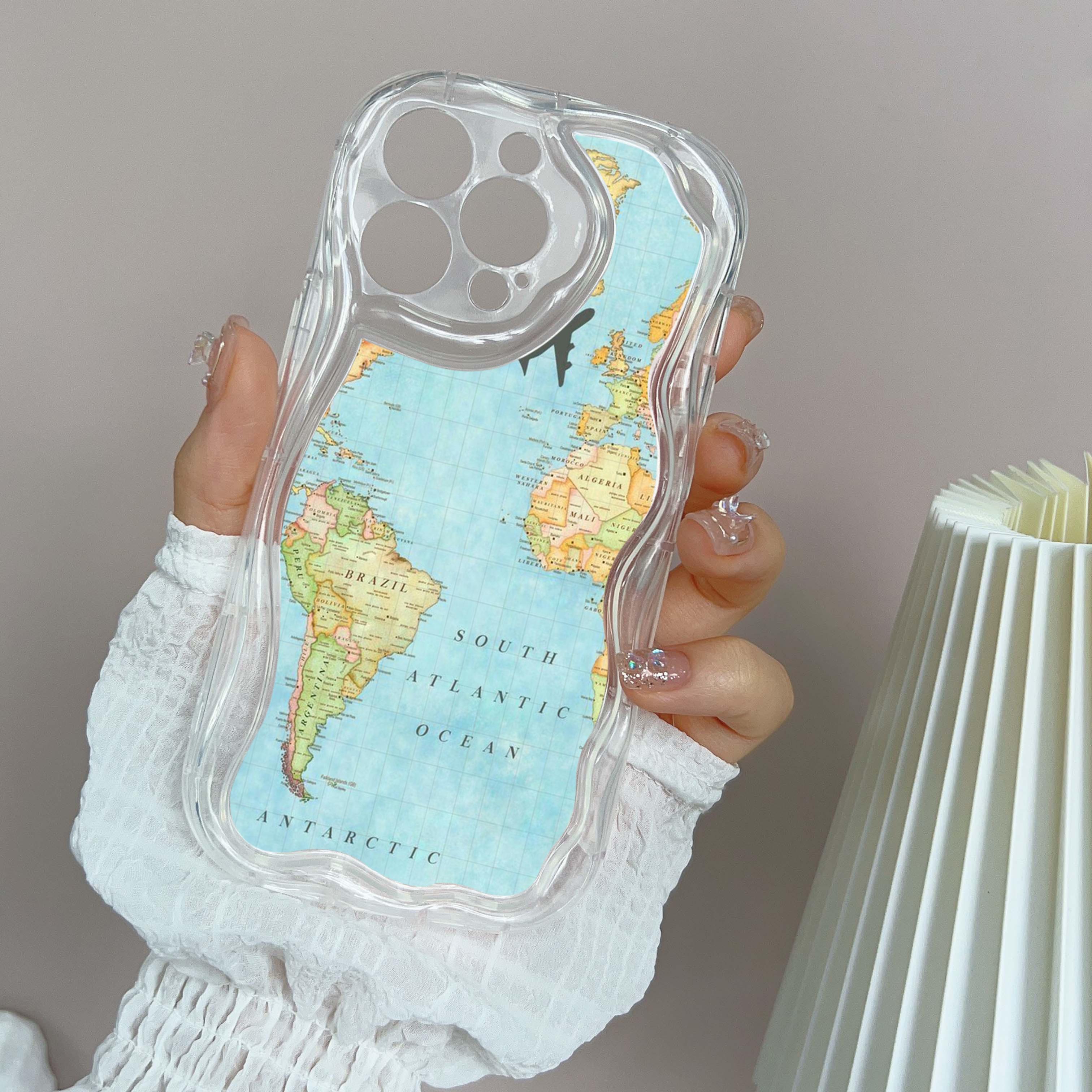 

N90 Maps арт-дизайн Мягкие волнистые чехлы для телефонов для Samsung A54 A34 A13 A14 S23 S24 Ultra Xiaomi Redmi Note 13 12C Realme Infinix Защитный чехол-бампер Honor 90 Lite 5G