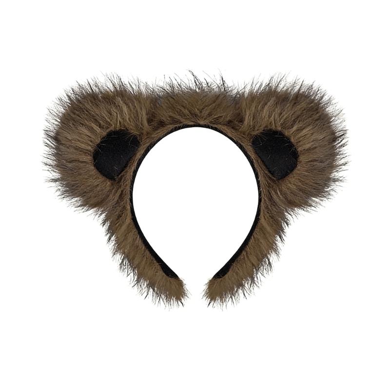 1 Stück Kinder Bärenkostüm Set Bärenohren Stirnbänder Schwanz Tutus Rock Tier Cosplay Kostüme für Halloween Weihnachtsfeier