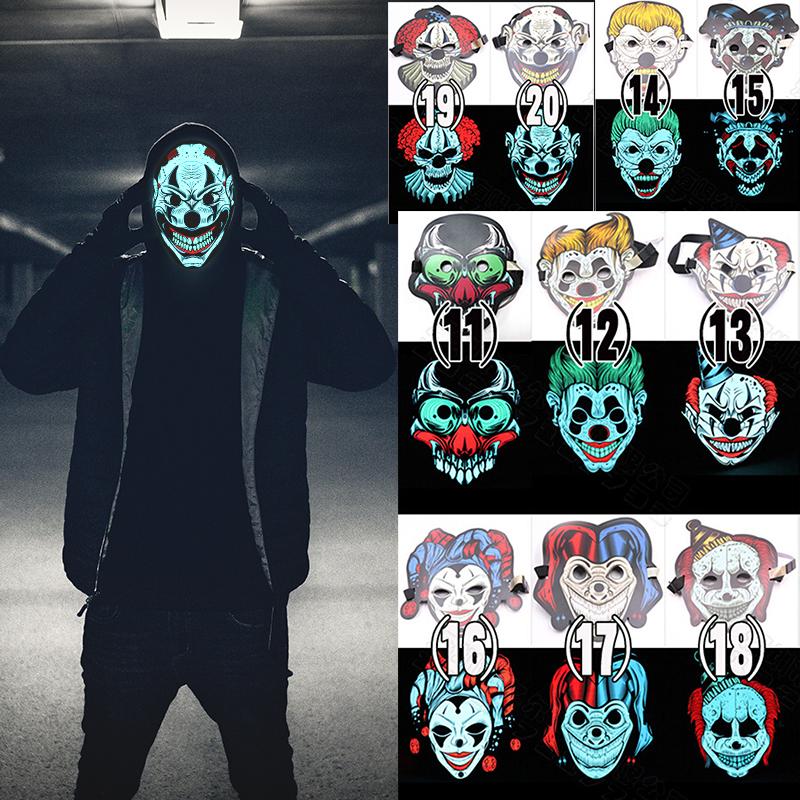 Masque Latex Halloween Lumineux LuckyGGT - Capuche Cosplay - Pour Fête, Bar, Danse - Taille Unique