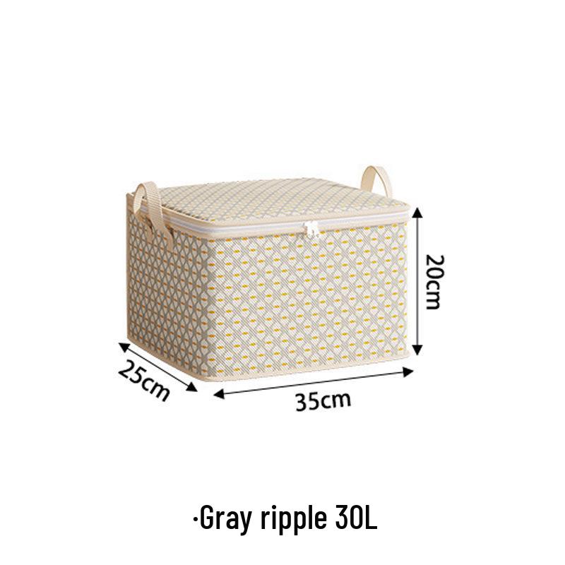 Large Gray Wave Pattern Bedroom Storage Bag for Clothes