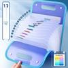 Handheld A4 Accordion File Folder: Large Capacity, 13-Layer Storage for Student Papers & Documents