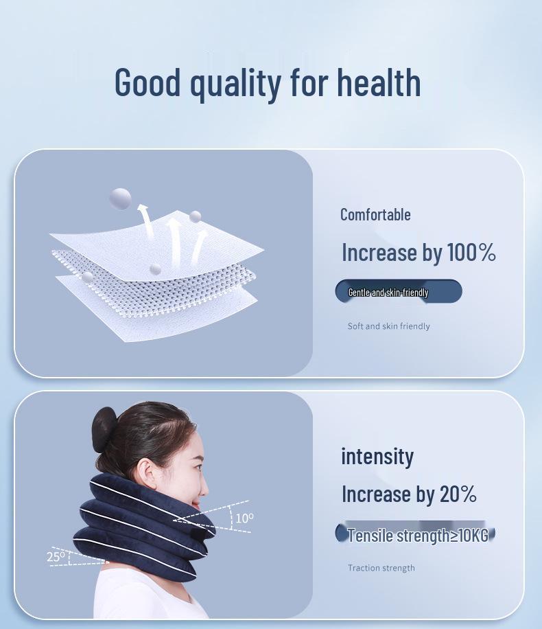 Crystal Velvet Cervical Traction Device: Neck Brace for Forward Head Posture Correction and Support.