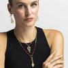 Collier Luxenter Avec Cristal Rouge Finition or 18k - Edrak