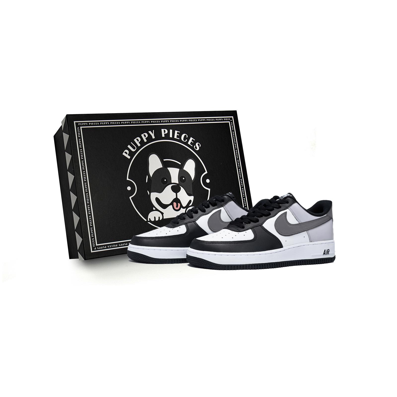 

Nike Air Force 1 Colorful Smoke Gray, Special Shoe Box Slip Resistant Low top Skateboard Shoes Men s White Dark Gray DV0788-001(Team85-AS-BOX) 40