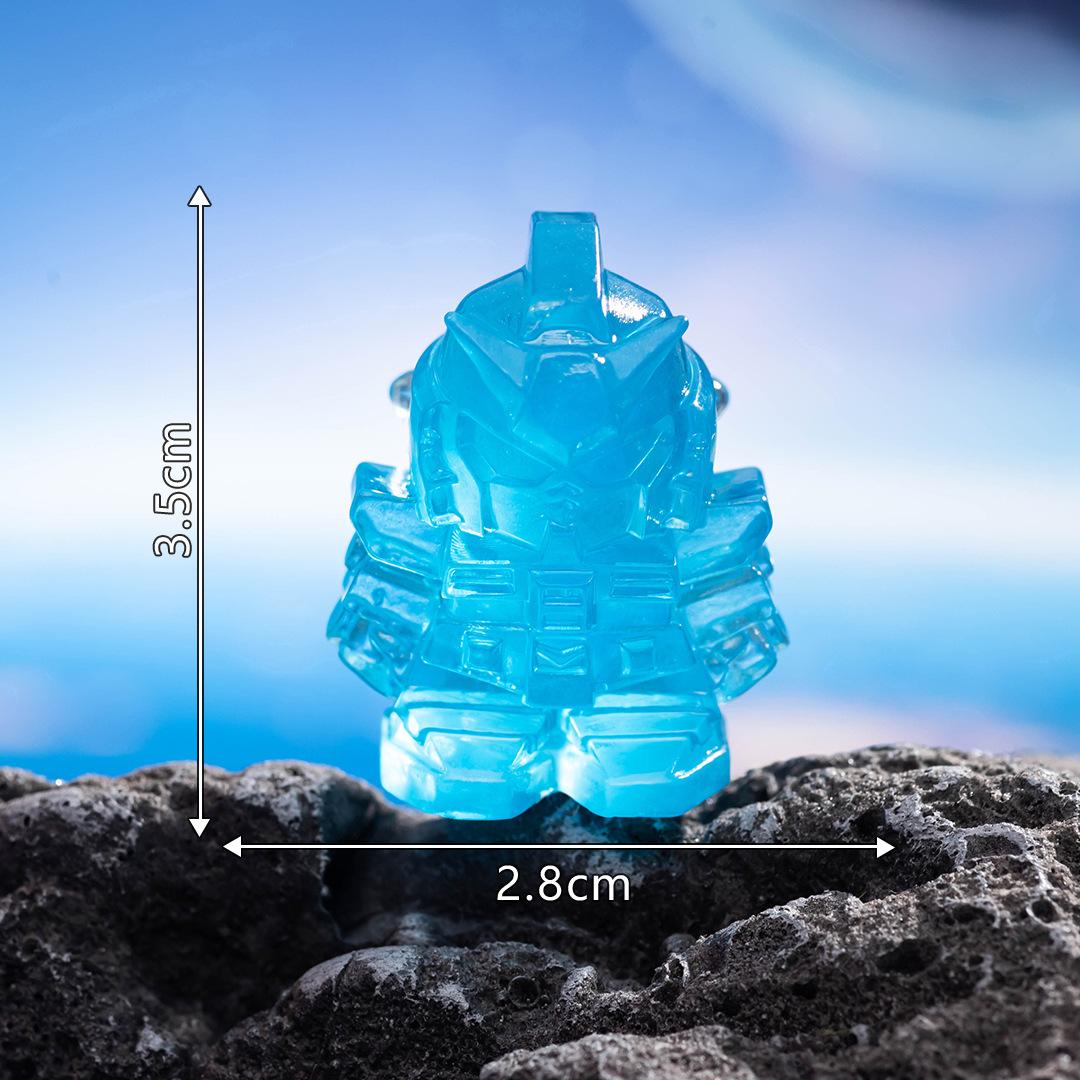 

Микроландшафтная декорация Мультяшный ночник Робот Гунда Ручная работа из смолы Настольное украшение для автомобиля Luminous Gundam10pcs