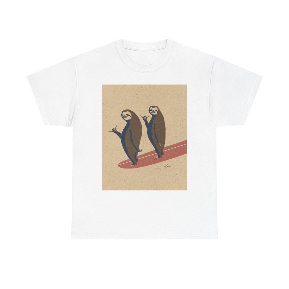 

Surfing Graphic T Shirt Funny Multi Color Beach Unisex Heavy Cotton Tee 4XL