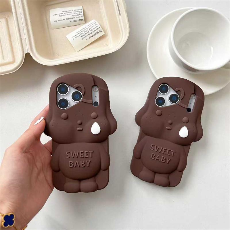 3D Cute Sweet Baby Phone Case For iPhone 17 16 15 14 13 Pro 12 Pro Max Soft Silicone Cover