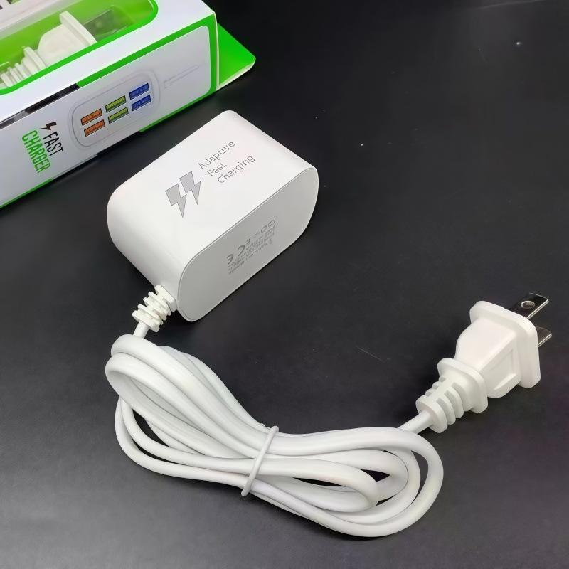 6 Usb Charger Power Strip Universal Fast Charging Eu/Us Plug Phone Charger Adapter Electric Socket Extension Cable Table Socket