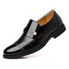 2025 direct sales glossy leather shoes men's casual formal wear business inner height increase men's shoes