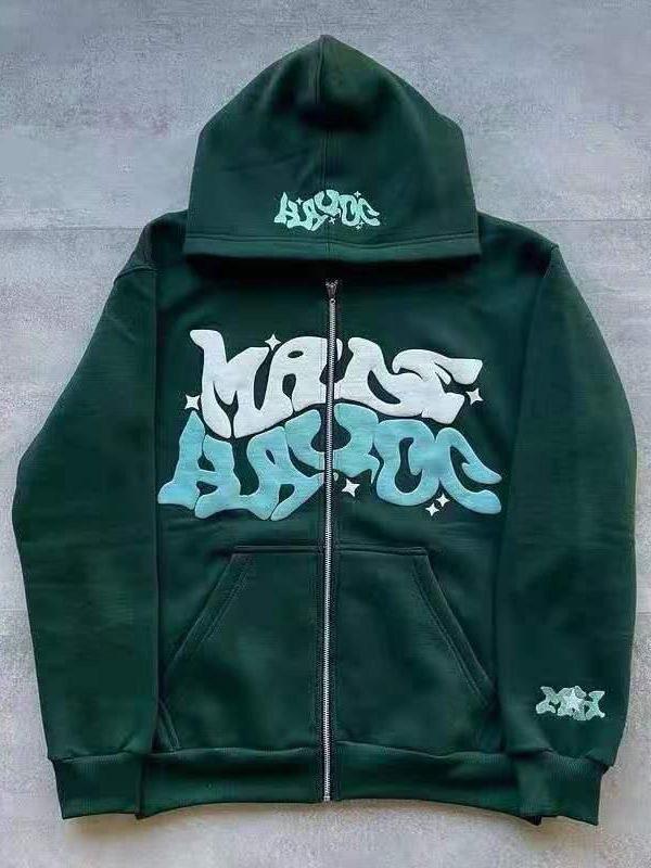 Dámská 2024 Y2K Goth Punk Hip Hop Móda Ležérní Mikina s kapucí na zip