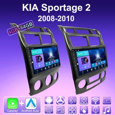 2 DIN Android Carplay Car Radio For KIA Sportage 2 2008-2010 Multimedia Player Head Unit Stereo GPS Navigation BT WIFI 4+64GB