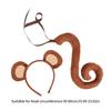Adults Kids Plush Cartoon Animal Ear Headband Tail Monkey Costume Birthday Party Christmas Halloween Cosplay Costumes