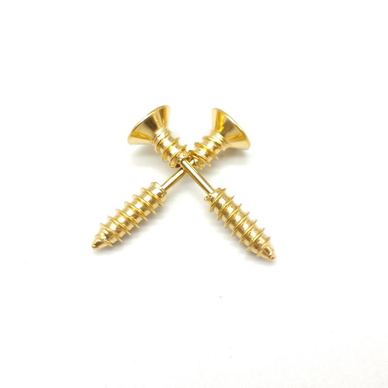 Unisex Trendige Edelstahl-Schraubohrringe - Punk-Stil Ohrclips für Schüler