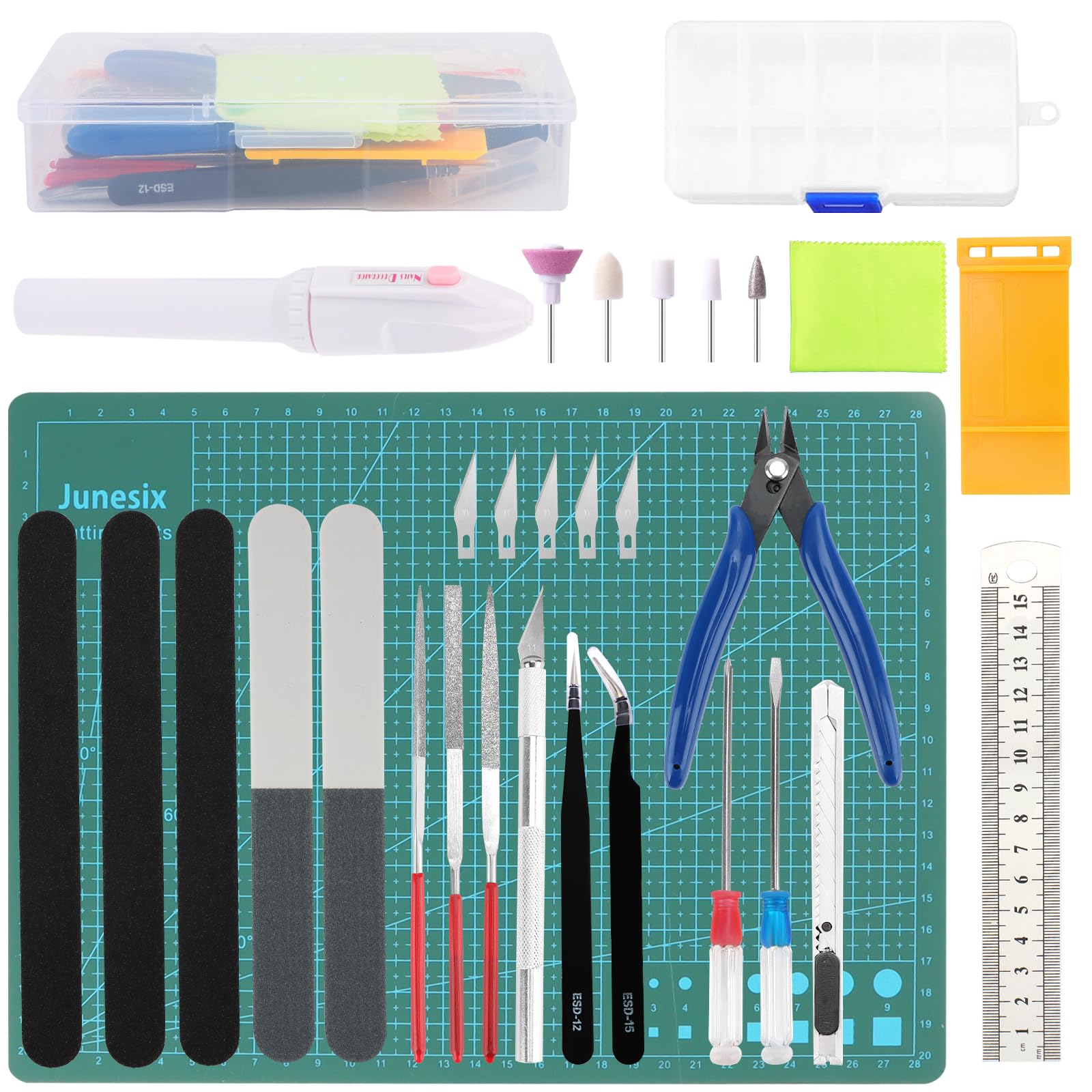 

Professional Plastic Model Tool Kit Includes and A4 Cutting Includes Storage Stainless Steel 32-Piece Set, Beginner s Guide, Thin-Blade Nippers,