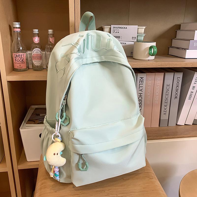 New high-value, fresh and cute backpack female junior high school students casual simple large-capacity backpack
