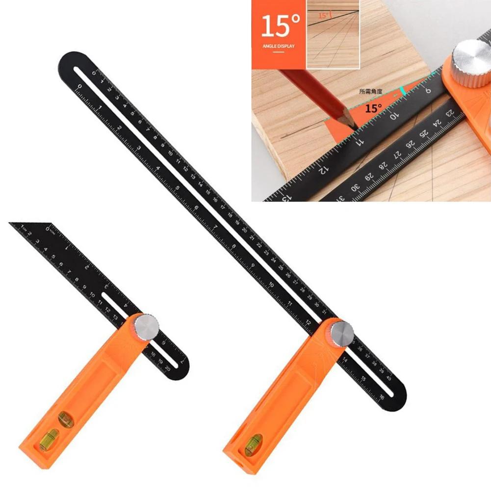 20/40cm T-shaped Angle Ruler Gauges Sliding Level Ruler Measuring Tool Detachable Adjustable Movable Right Angle Ruler Gauges