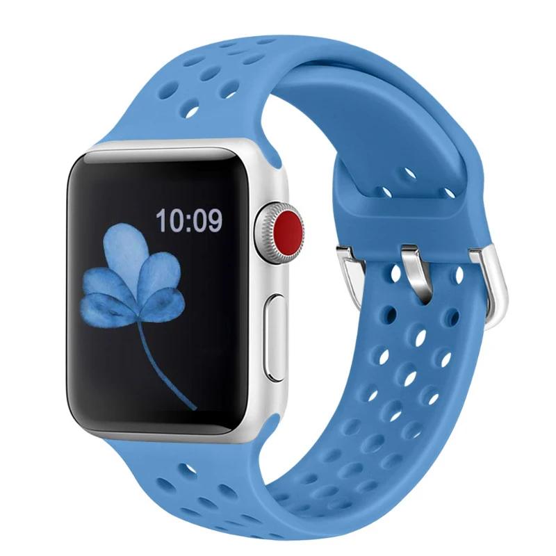Cinturino in Silicone per Apple Watch Band 45mm 44mm 41mm 42mm 46mm Ultra 2 49mm Sportivo Traspirante Cinturino iWatch 10 9 8 7 6 5 4 SE Correa