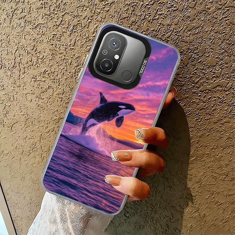 Orca Ocean Pattern Shockproof Phone Case for Xiaomi Poco X7 X6 X5 X3 Pro F7 Ultra M8 Redmi 15C 15 14C 13C 12C 10C 13 12 10