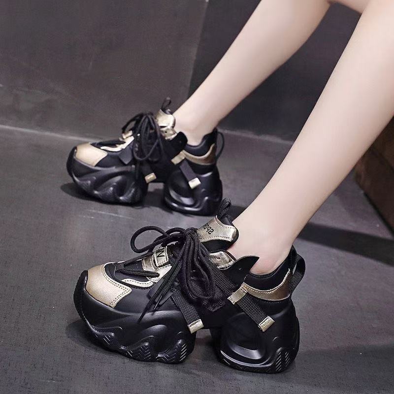 Dad Shoes Contrasting Colors Women's Autumn New Thin Thick-soled Lightweight Versatile Sports Shoes