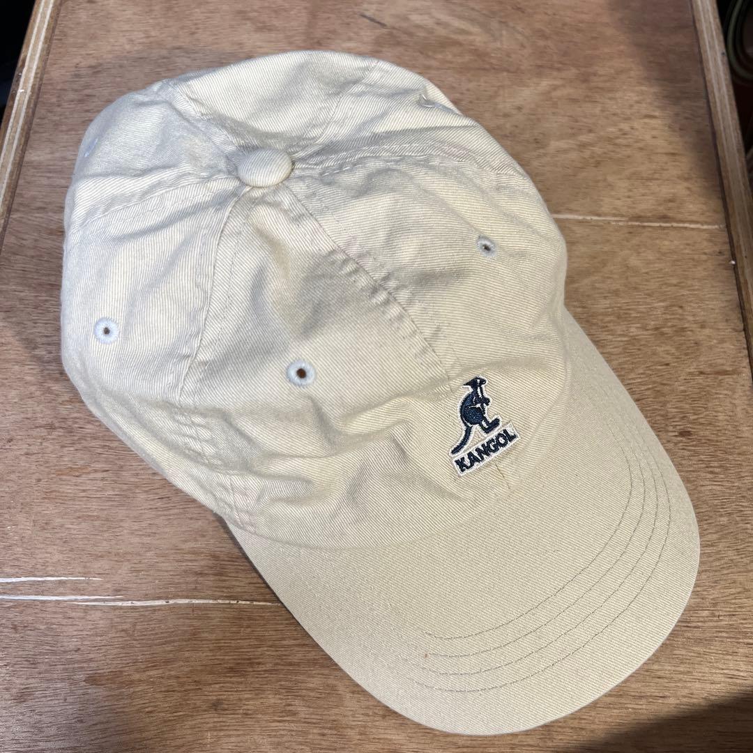 Used KANGOL beige cap logo embroidery